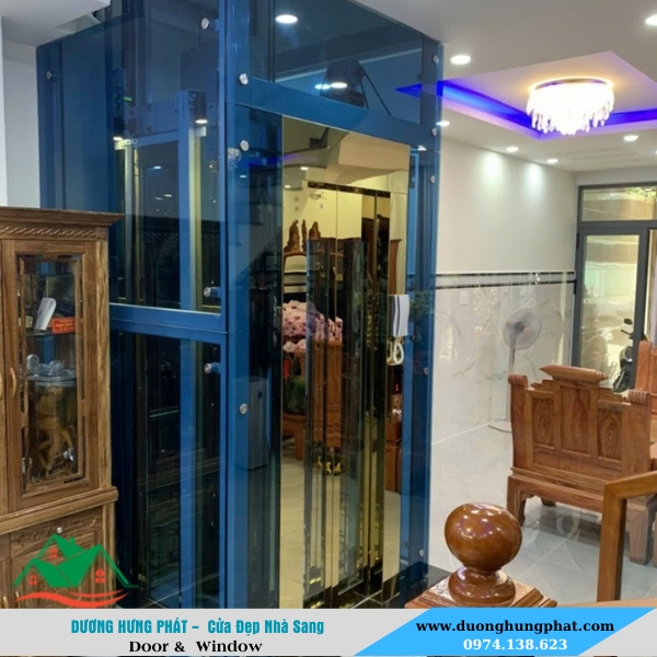 thi công vách kính thang máy giá rẻ