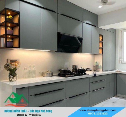 Tủ Bếp Nhôm Kính Tại Củ Chi TP.HCM - Gía Rẻ Uy Tín