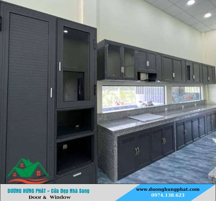 tủ bếp nhôm kính quận 3