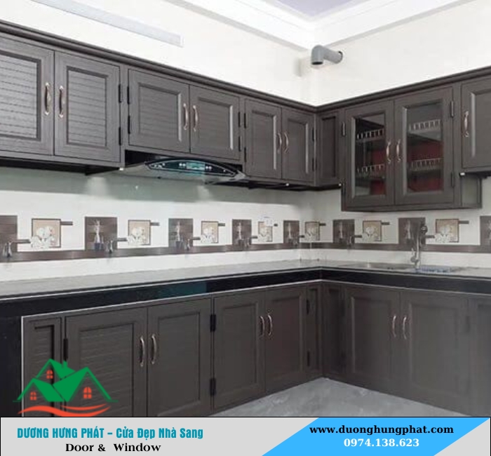 tủ bếp nhôm kính ở Củ Chi TP.HCM