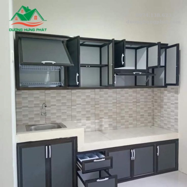 tủ bếp nhôm kính tại Tân Bình tủ bếp nhôm kính tại Tân Bình