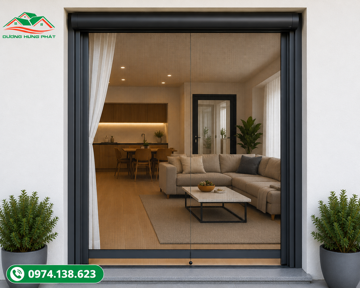 Cửa lưới chống muỗi dạn tự cuốn uy tín