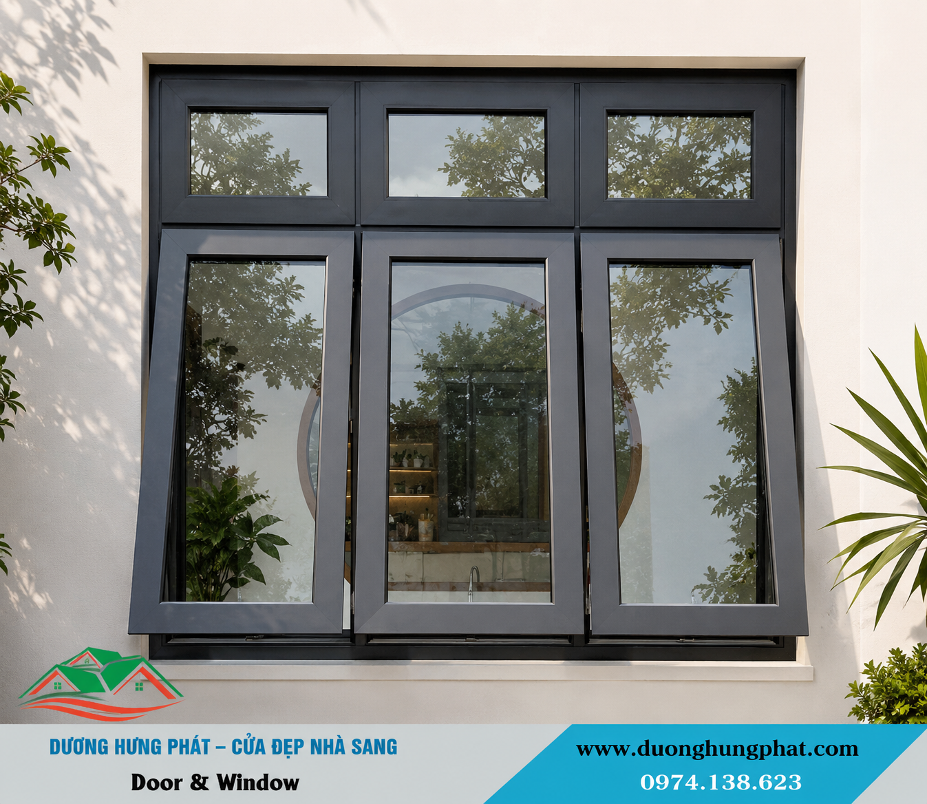 ưu điểm cửa sổ nhôm Xingfa mở hất 3 cánh