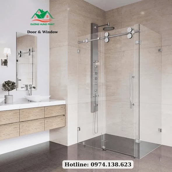 vách ngăn phòng tắm kính tại Bình Tân