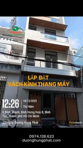 Lắp Đặt Vách Kính Thang Máy Tại Bình Thành, Bình Tân, TP.HCM