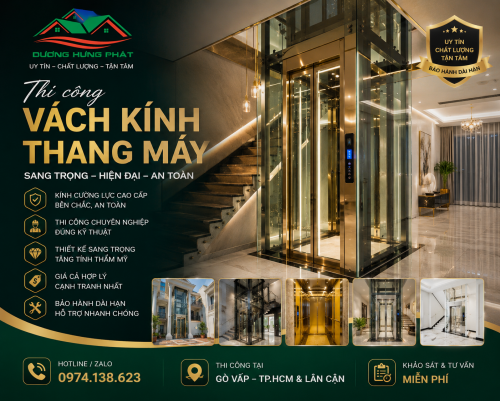Lắp Đặt Vách Kính Thang Máy Tại Gò Vấp TP.HCM - Chuyên Nghiệp Giá Rẻ 